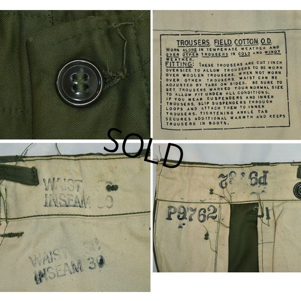 画像3: 【40s】【ビンテージ】米軍実物【U.S.ARMY】【M-43】コットン【フィールドパンツ】【30x30】
