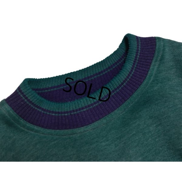 画像6: 【ビンテージ】【BUGLE BOY COMPANY】【緑ｘ紫リブ】【ロゴ刺繍】【スウェット】【サイズＸＬ】 