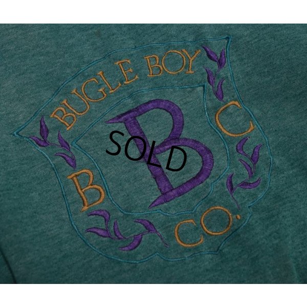 画像5: 【ビンテージ】【BUGLE BOY COMPANY】【緑ｘ紫リブ】【ロゴ刺繍】【スウェット】【サイズＸＬ】 