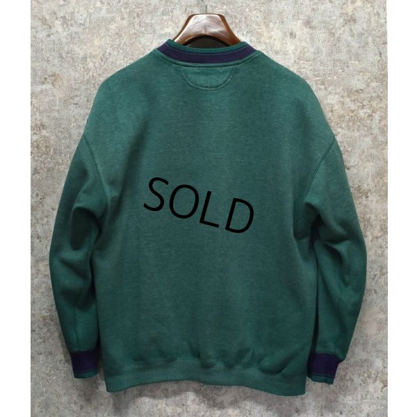 画像3: 【ビンテージ】【BUGLE BOY COMPANY】【緑ｘ紫リブ】【ロゴ刺繍】【スウェット】【サイズＸＬ】 