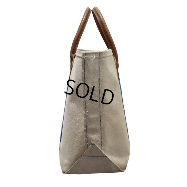 画像6: 【ビンテージ】【L.L.bean】【L.L.ビーン】【白×青】【レザーハンドル】【キャンバストートバッグ】 