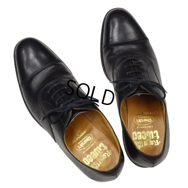 画像8: 【イングランド製】【ビンテージ】【CHURCH'S】【チャーチ】【Royal Tweed】ブラック【内羽根ストレートチップ】【9 1/2】【28.5cm程度】 