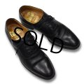 【イングランド製】【ビンテージ】【CHURCH'S】【チャーチ】【Royal Tweed】ブラック【内羽根ストレートチップ】【9 1/2】【28.5cm程度】 