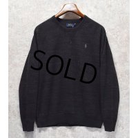 新品未使用【ラルフローレン】POLO RALPH LAUREN【チャコールグレー】【前Ｖ】【コットンセーター】【サイズＬ】 