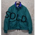 【USA製】【ビンテージ】【L.L.Bean】ＬＬビーン【エメラルドｘ青】【バギーズジャケット】【サイズＭ】 