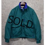 【USA製】【ビンテージ】【L.L.Bean】ＬＬビーン【エメラルドｘ青】【バギーズジャケット】【サイズＭ】 