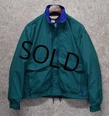 【USA製】【ビンテージ】【L.L.Bean】ＬＬビーン【エメラルドｘ青】【バギーズジャケット】【サイズＭ】 
