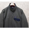 画像4: 【パタゴニア】patagonia【グレー×紺】シンチラフリース【スナップＴ】プルオーバー 25580【サイズＸＳ】<br> (4)