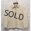 【フランス製】ビンテージ【NEWMAN】【ベージュｘギンガムチェック】【リバーシブル】【レディース】【ジップアップブルゾン】【42Ｆ】 
