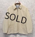 【フランス製】ビンテージ【NEWMAN】【ベージュｘギンガムチェック】【リバーシブル】【レディース】【ジップアップブルゾン】【42Ｆ】 