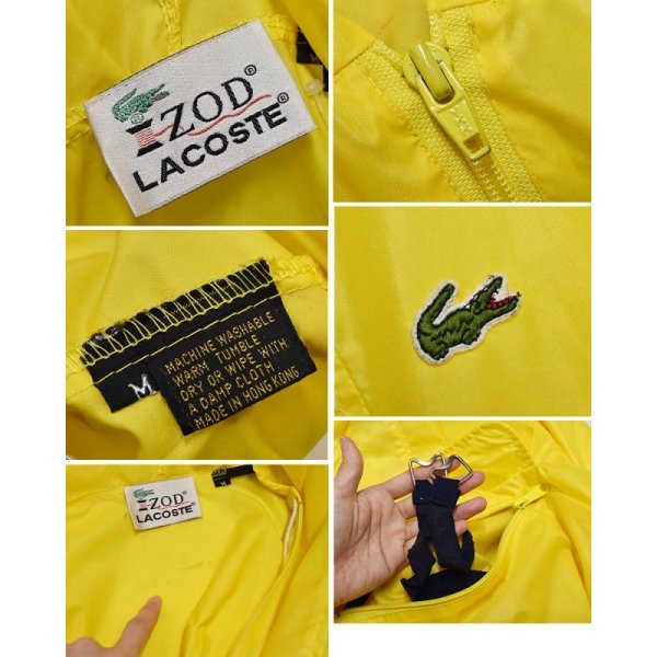 画像2: 【IZOD LACOSTE】【ラコステ】【黄色】ナイロン【アノラックパーカー】【サイズＭ】 