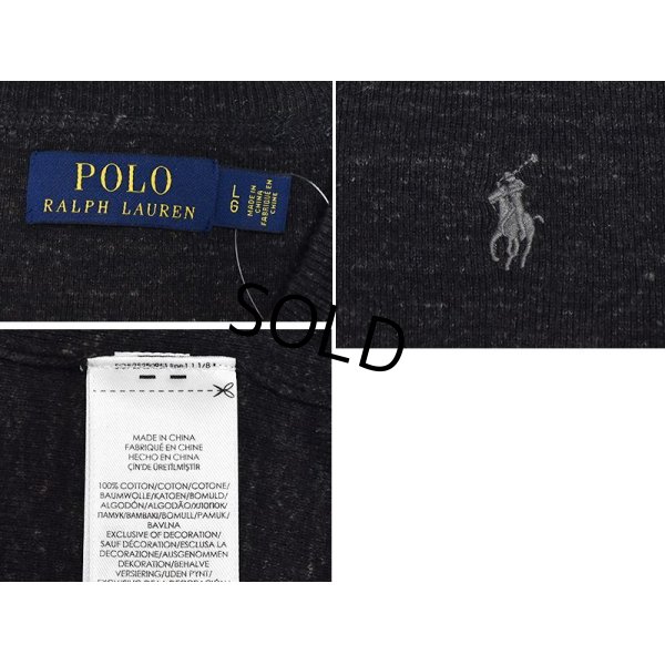 画像2: 新品未使用【ラルフローレン】POLO RALPH LAUREN【チャコールグレー】【前Ｖ】【コットンセーター】【サイズＬ】 