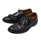 【ビンテージ】【フローシャイム】【インペリアル】【ブラック】【ウィングチップシューズ】【8E】【26ｃｍ程度】 