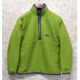 画像1: 【パタゴニア】patagonia【黄緑ｘ紺】【シンチラフリース】【プルオーバー 】【Kid's XL】【レディースＳ程度】<br> (1)