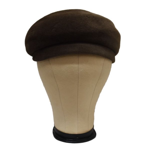 画像8: イタリー製【ビンテージ】【Macy's New York】【ブラウン】【ベレー帽】【7 1/8】【５7.５ｃｍ程度】 