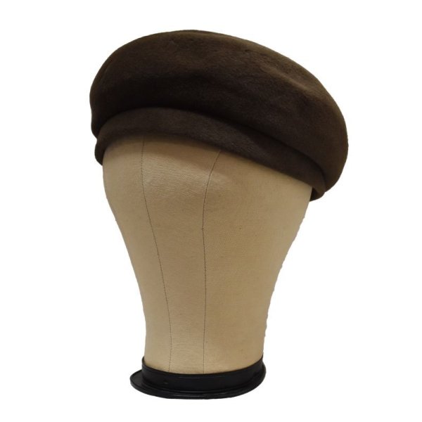 画像3: イタリー製【ビンテージ】【Macy's New York】【ブラウン】【ベレー帽】【7 1/8】【５7.５ｃｍ程度】 
