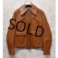 70's【ビンテージ】【Sears】【シアーズ】【ライトブラウン】【レザージャケット】【サイズM程度】 