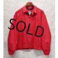 オールド【ラルフローレン】【RALPH LAUREN】【赤】コットン【ジップアップブルゾン】【サイズＬ】 