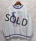 90's【USA製】【J.E.MORGAN】【グレーｘ紫ライン】【Sundiego】【スウェット】【ヤシの木】 