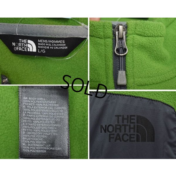 画像2: 【ノースフェイス】【the north face】【黄緑ｘグレー】【フルジップフリースジャケット】【サイズＬ】 