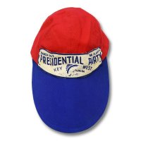 【50’s】【ビンテージ】【PRESIDENTIAL PARTY】【赤ｘ青】【ロングビルキャップ】 