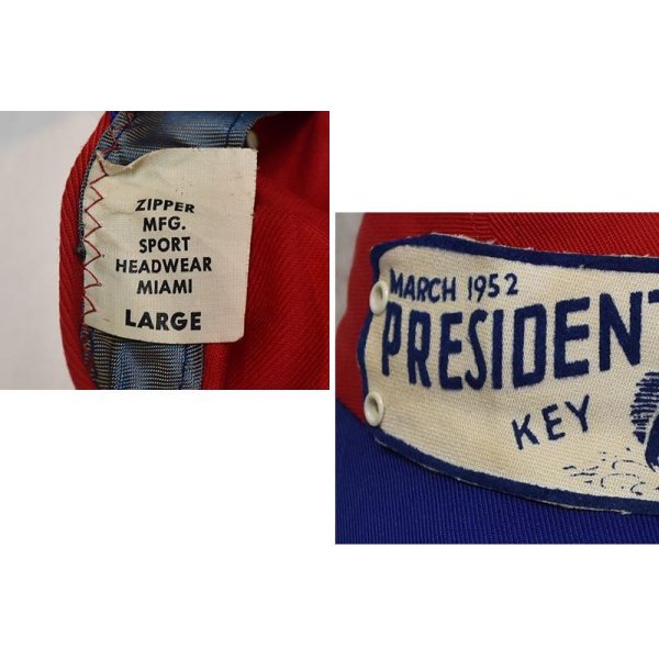 画像3: 【50’s】【ビンテージ】【PRESIDENTIAL PARTY】【赤ｘ青】【ロングビルキャップ】 