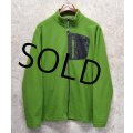【ノースフェイス】【the north face】【黄緑ｘグレー】【フルジップフリースジャケット】【サイズＬ】 