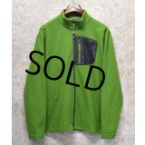 【ノースフェイス】【the north face】【黄緑ｘグレー】【フルジップフリースジャケット】【サイズＬ】 
