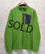 【ノースフェイス】【the north face】【黄緑ｘグレー】【フルジップフリースジャケット】【サイズＬ】 