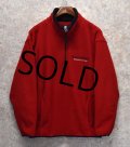 【CHAPS】チャップス【ラルフローレン】RALPH LAUREN【赤ｘ黒 ふちどり】【ハーフジップフリースジャケット】【サイズＭ】  