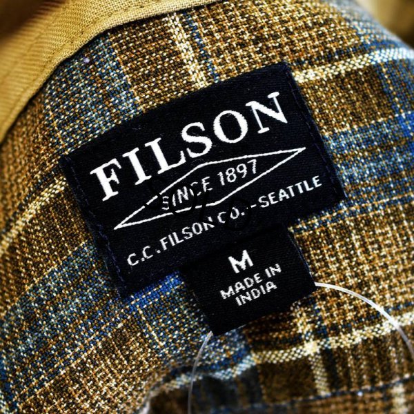 画像2: 【FILSON】【フィルソン】【ブラウン×青】【チェック柄シャツ】長袖コットンシャツ【サイズＭ】 