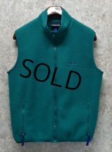 【USA製】【patagonia】【パタゴニア】エメラルドグリーン【シンチラフリースベスト】【フリースベスト】【サイズＭ】 