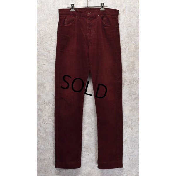画像2: 80's【USA製】【ビンテージ】LEVI'S【リーバイス】リーバイス505【エンジ】【５０５】【コーデュロイパンツ】タロン42【33×34】 
