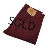 80's【USA製】【ビンテージ】LEVI'S【リーバイス】リーバイス505【エンジ】【５０５】【コーデュロイパンツ】タロン42【33×34】 