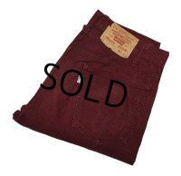 80's【USA製】【ビンテージ】LEVI'S【リーバイス】リーバイス505【エンジ】【５０５】【コーデュロイパンツ】タロン42【33×34】 