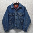 画像1: 【USA製】ビンテージ【LEVI'S】【リーバイス】【70417-0814】【赤ｘ黒チェックライニング付き】【デニムジャケット】【サイズＭ】<br> (1)