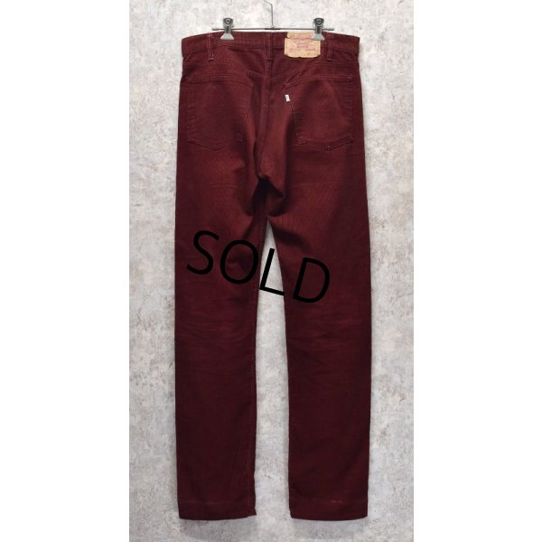 画像4: 80's【USA製】【ビンテージ】LEVI'S【リーバイス】リーバイス505【エンジ】【５０５】【コーデュロイパンツ】タロン42【33×34】 