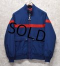 【~90's】【ビンテージ】【MIGHTY MAC】【マイティーマック】【青ｘ赤ライン】【ジップアップブルゾン】【US38】 