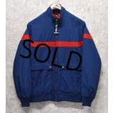 【~90's】【ビンテージ】【MIGHTY MAC】【マイティーマック】【青ｘ赤ライン】【ジップアップブルゾン】【US38】 
