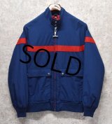 【~90's】【ビンテージ】【MIGHTY MAC】【マイティーマック】【青ｘ赤ライン】【ジップアップブルゾン】【US38】 