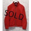 【RALPH LAUREN】【ラルフローレン】【赤】【レザートリム】【フリースジャケット】【サイズＬ】  