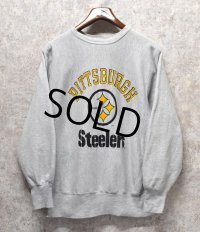 【USA製】ビンテージ【チャンピオン】【リバースウィーブ】【グレー】【Pittsburgh steelers】【スウェット】【サイズＬ】 