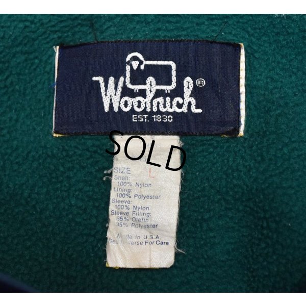 画像2: 80’s【USA製】ビンテージ【Woolrich】ウールリッチ【紺x緑】【フリース裏地】【ナイロンブルゾン】【レディースＬ】 