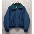 画像1: 80’s【USA製】ビンテージ【Woolrich】ウールリッチ【紺x緑】【フリース裏地】【ナイロンブルゾン】【レディースＬ】<br> (1)