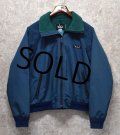 80’s【USA製】ビンテージ【Woolrich】ウールリッチ【紺x緑】【フリース裏地】【ナイロンブルゾン】【レディースＬ】 