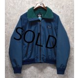 80’s【USA製】ビンテージ【Woolrich】ウールリッチ【紺x緑】【フリース裏地】【ナイロンブルゾン】【レディースＬ】 