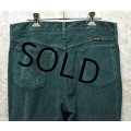 【USA製】ビンテージ【ラングラー】【wrangler】緑【コーデュロイスラックス】コーデュロイパンツ【ｗ33】 