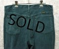 【USA製】ビンテージ【ラングラー】【wrangler】緑【コーデュロイスラックス】コーデュロイパンツ【ｗ33】 