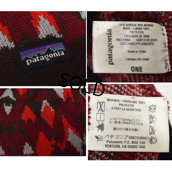 画像2: 【Patagonia】【パタゴニア】赤模様【ワッチキャップ】 【ニット帽】  