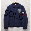 【ビンテージ】【U.S.NAVY】【Dan River】【U.S.S.WALDO COUNTY】【紺】【ジップアップジャケット】【サイズM】 